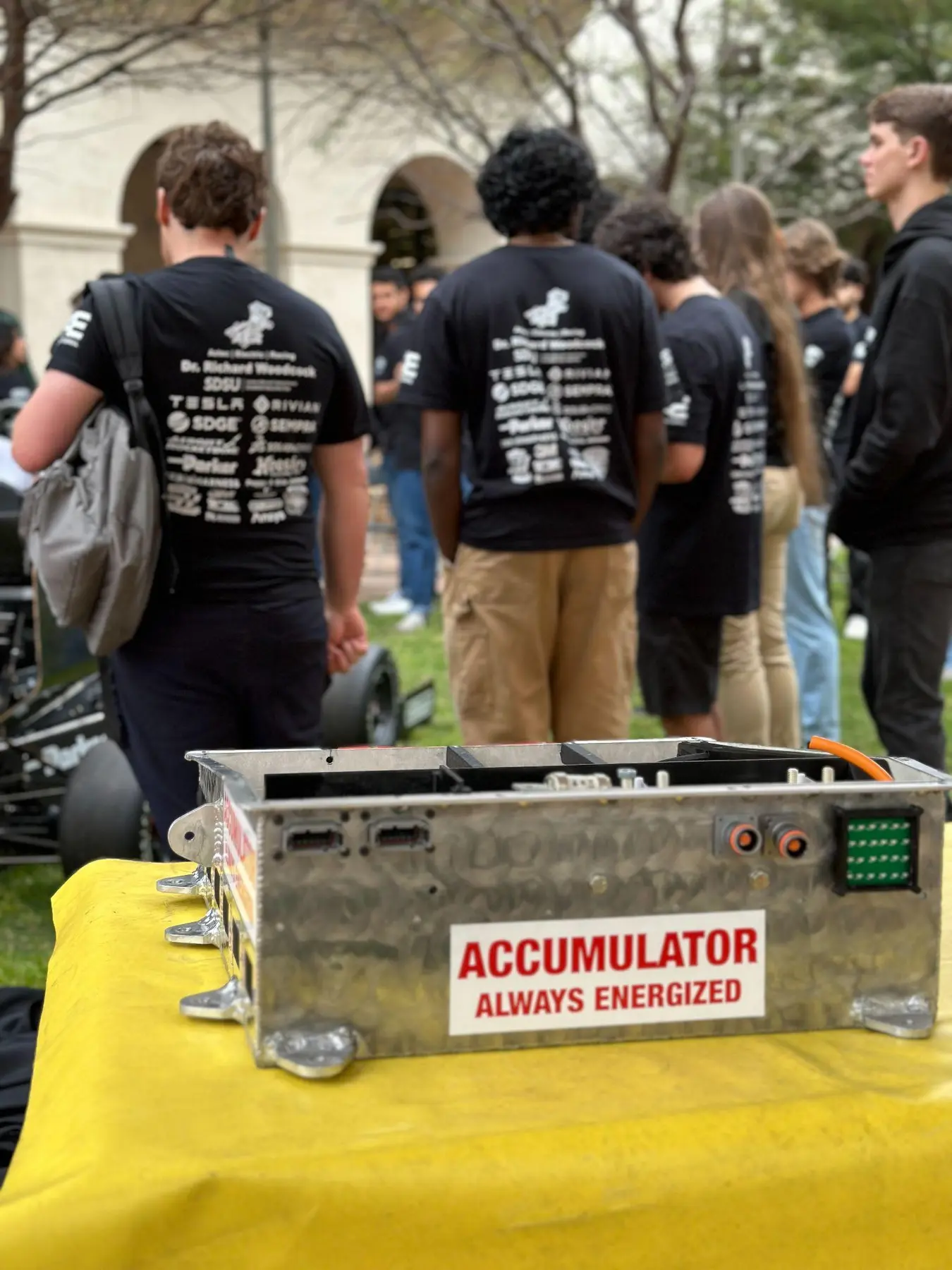 Completed accumulator displayed at a team event