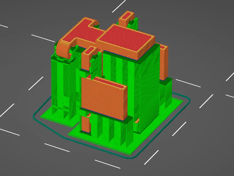 Slicing setup and print orientation for the magnet cage